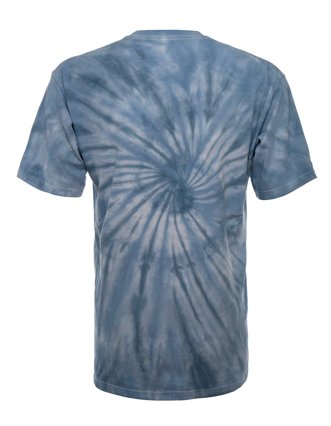 SpectraUSA Steel Quartz Spiral Tie-Dye Tee featuring a spiral design on a casual cotton t-shirt.