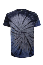 SpectraUSA Surf Spiral Tie-Dye T-shirt featuring a vibrant spiral design on the front, casual and colorful men&