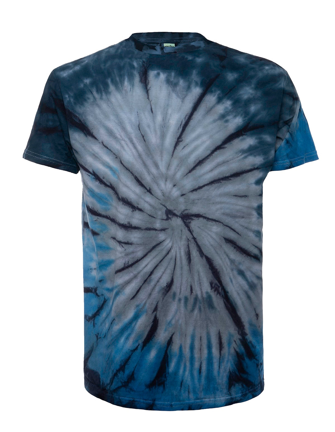 SpectraUSA Surf Spiral Tie Dye T-shirt featuring a vibrant, colorful spiral design on the front.