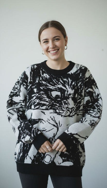Sudden Attack Knitted Sweatshirt