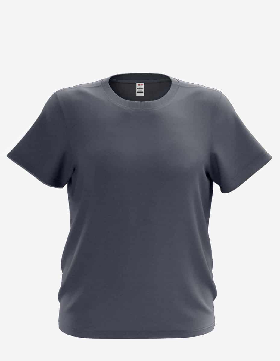 Charcoal-colored youth crew neck sweatshirt by SpectraUSA, front view showing soft fabric and classic fit.