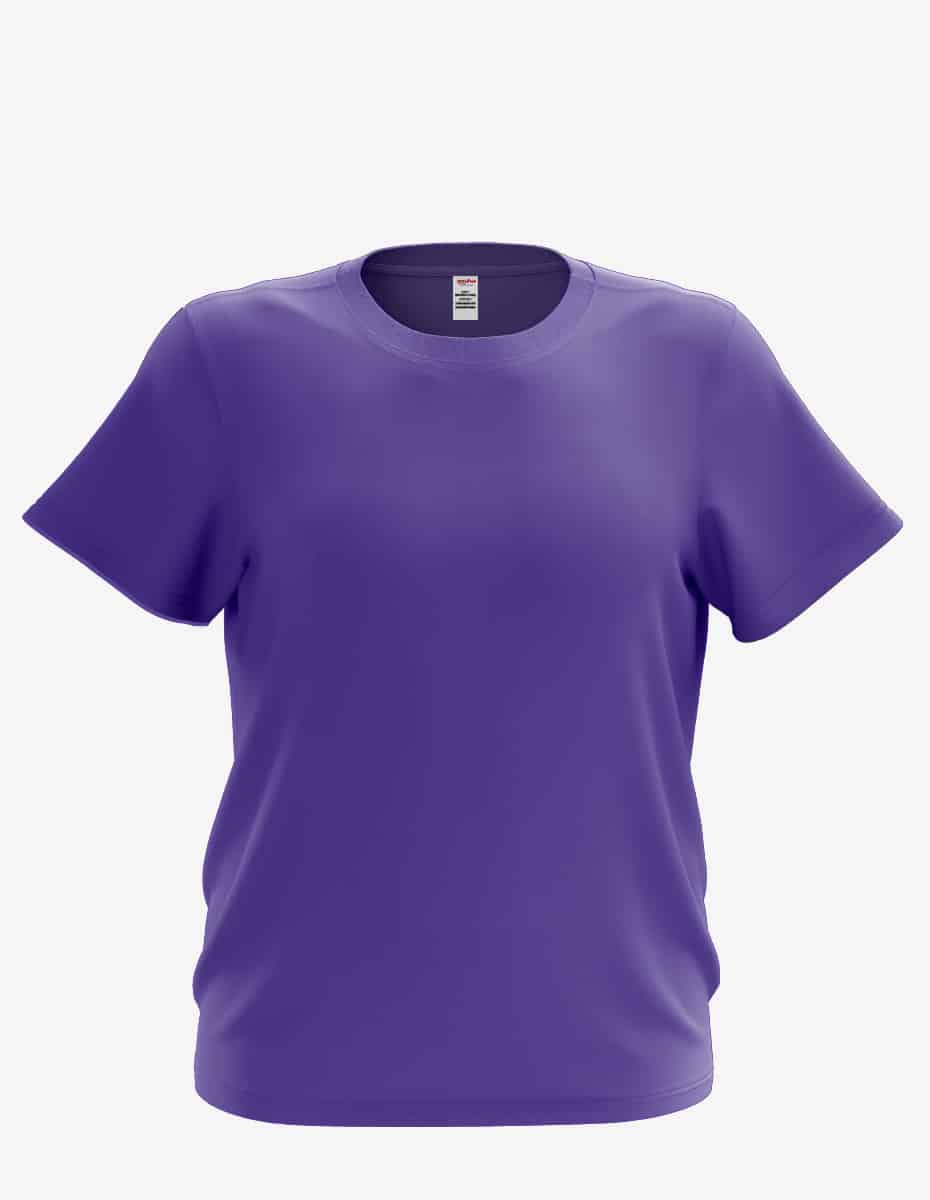 Purple youth crew neck sweater from SpectraUSA, front view showing the soft fabric and comfortable fit for kids.