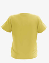 Yellow youth crew neck t-shirt by SpectraUSA, front view showing soft fabric and classic fit for kids.