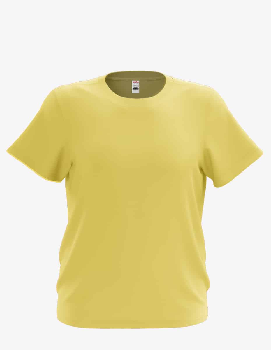 Yellow youth crew neck sweater from SpectraUSA, front view, comfortable kids&