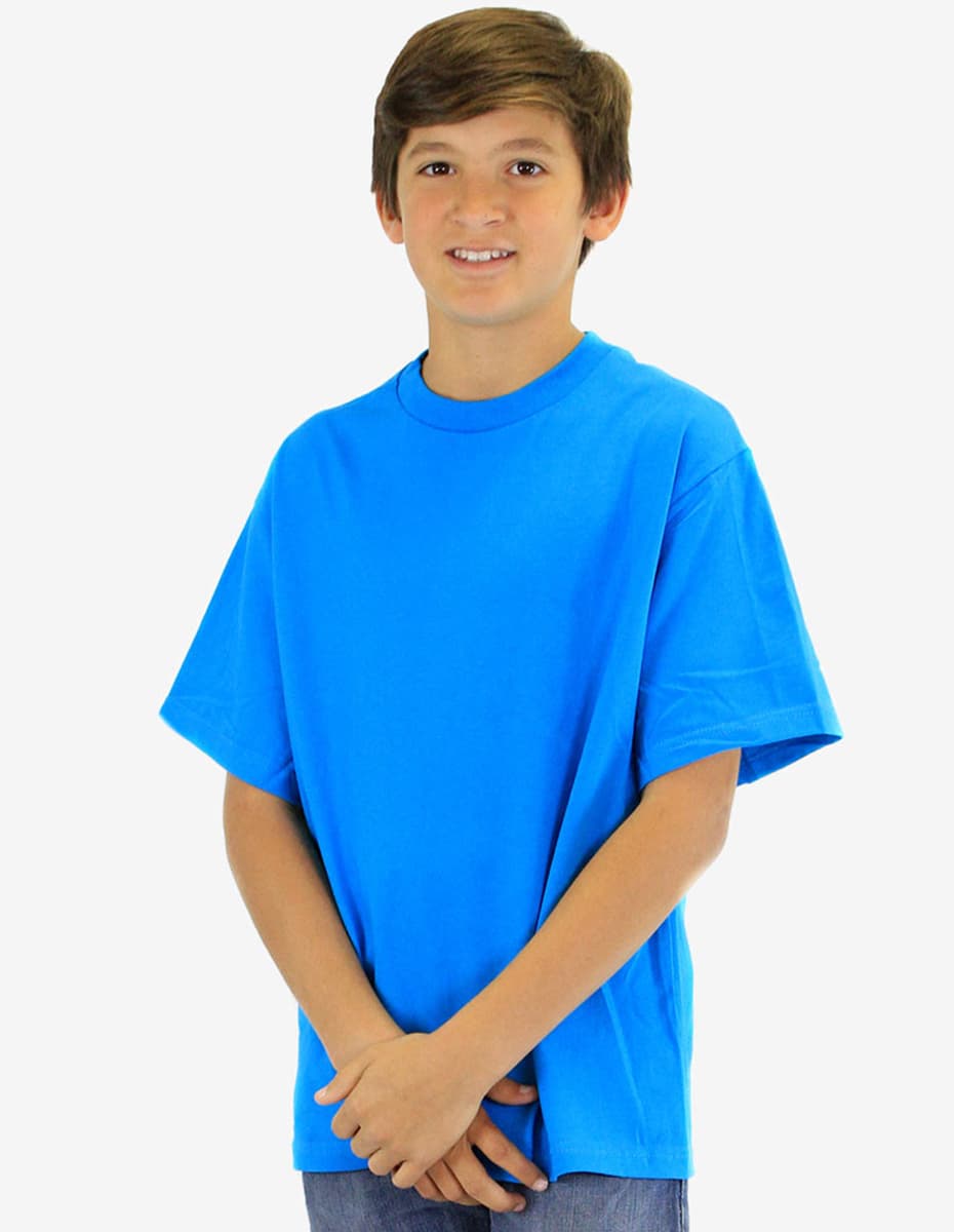 Youth crew neck from SpectraUSA in blue, featuring a comfortable fit and classic style for kids.