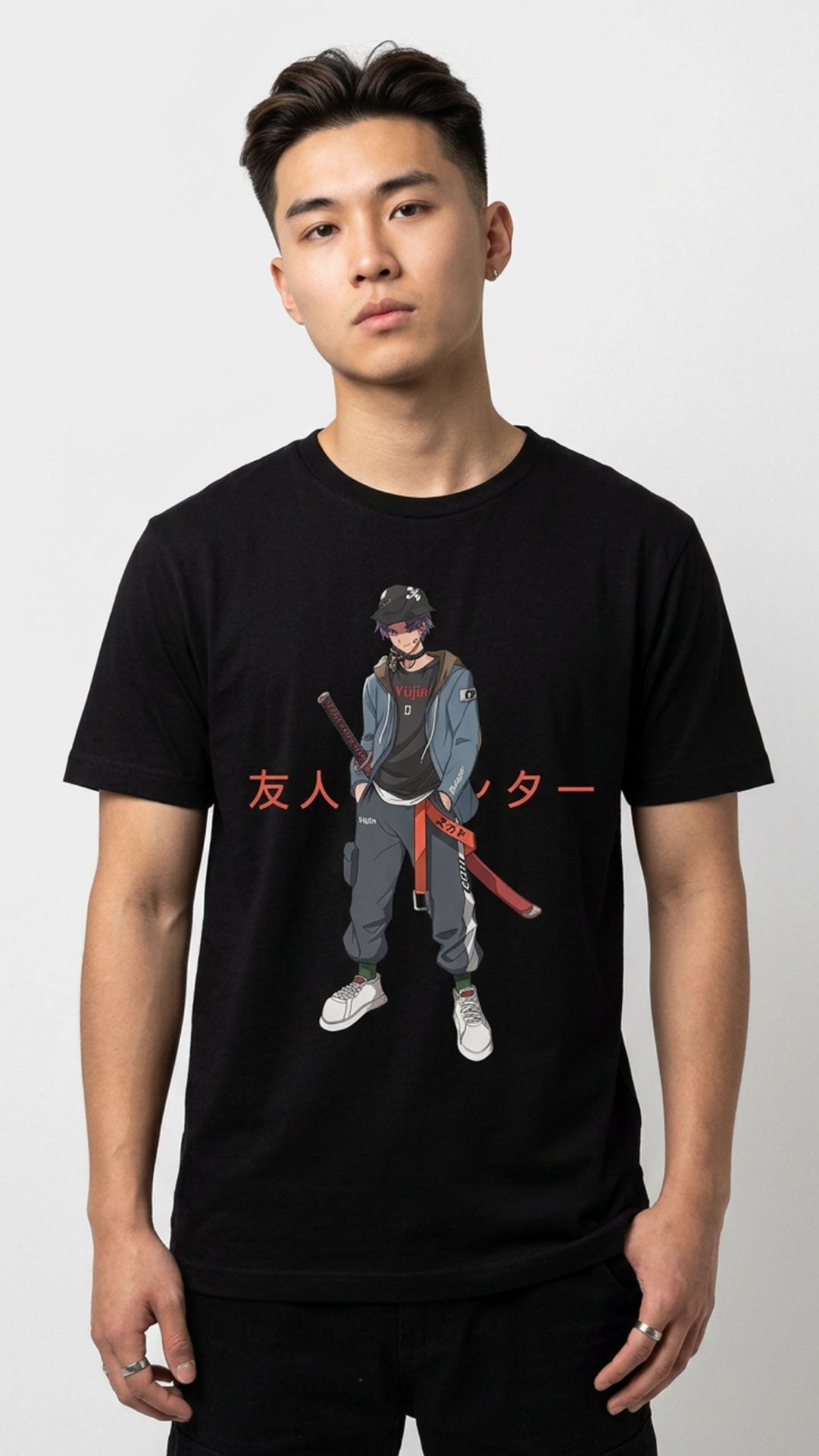 Yūjin Clothing Expert T-Shirt in black, featuring a crew neck and comfortable fit with the brand logo on the chest.