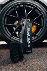 Blackline Car Care BLACKLINE® stiff bristle tire brush cleaning car tires with durable stiff bristles