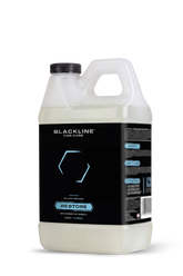 Blackline Car Care BLACKLINE® Restore microfiber detergent bottle showing label and product packaging.