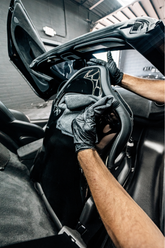 Blackline Car Care BLACKLINE® edgeless microfiber towel, soft and highly absorbent for car cleaning and detailing.