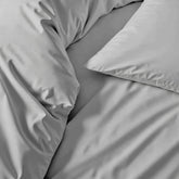 Italic Luxe Australian Sateen Sheet Set for bed, soft and smooth silky sheets in a neutral color, high-quality home bedding.
