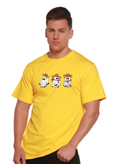Spun Bamboo cowboy ghosts unisex bamboo viscose organic cotton short sleeve graphic T-shirt, men&