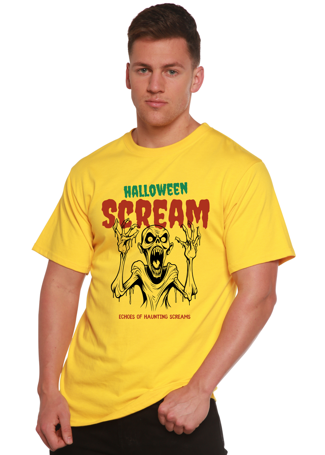 Spun Bamboo Halloween Scream men&