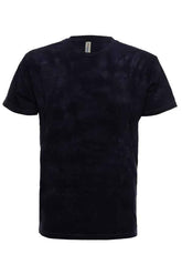 SpectraUSA Cloud Wash Ocean tie-dye T-shirt with front view, featuring vibrant blue and white cloud pattern.