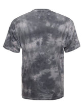 SpectraUSA Cloud Wash Steel Tie Dye T-shirt showing the back with a cloudy tie dye pattern in steel gray tones.