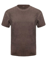 SpectraUSA Oil Wash Russet T-shirt front view, showcasing casual fit and textured oil wash fabric in russet color.