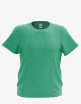 SpectraUSA Bi-blend Youth Mega-Tee for kids in Kelly color, front view showing comfortable crew neck and vibrant fabric.