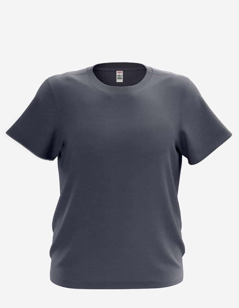 Navy Heather Bi-blend Youth Mega-Tee by SpectraUSA featuring a front view of the kids&