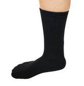 Black bamboo viscose crew socks by Spun Bamboo, showing soft fabric and comfortable fit.