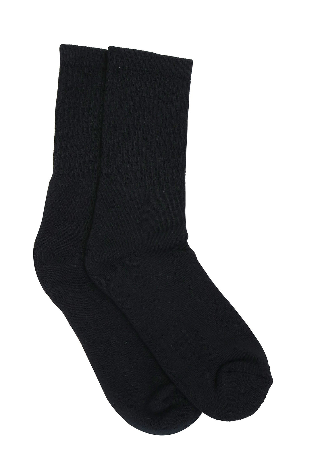 Black bamboo viscose 3/4 crew socks by Spun Bamboo, featuring a comfortable knit design and eco-friendly material.
