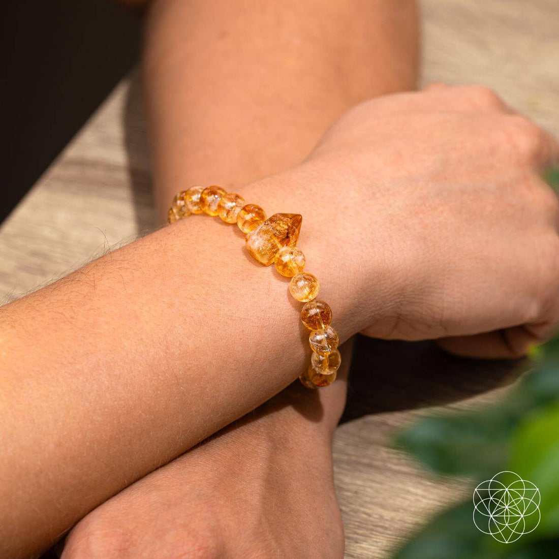 Citrine bracelet from the 365 Days of Brilliance collection by Conscious Items, featuring polished citrine stones on a delicate bracelet.