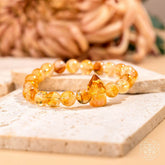 Citrine bracelet from the 365 Days of Brilliance collection by Conscious Items, featuring polished Citrine gemstones on a delicate bracelet.