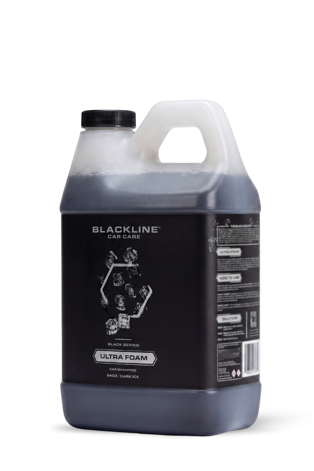 Blackline Car Care BLACKLINE® Ultra Foam car shampoo applied to a vehicle for a thorough cleaning and foam wash.
