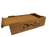 Spun Bamboo tissue box with natural bamboo finish, rectangular shape, and open-top design for easy tissue access.