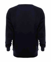 SpectraUSA navy French Terry fleece crewneck 4015, showing the back view with soft, textured fabric and relaxed fit.