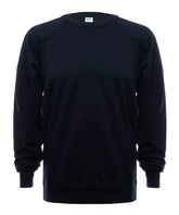 Navy French Terry Crewneck fleece sweatshirt by SpectraUSA, front view showing soft fabric and casual style.