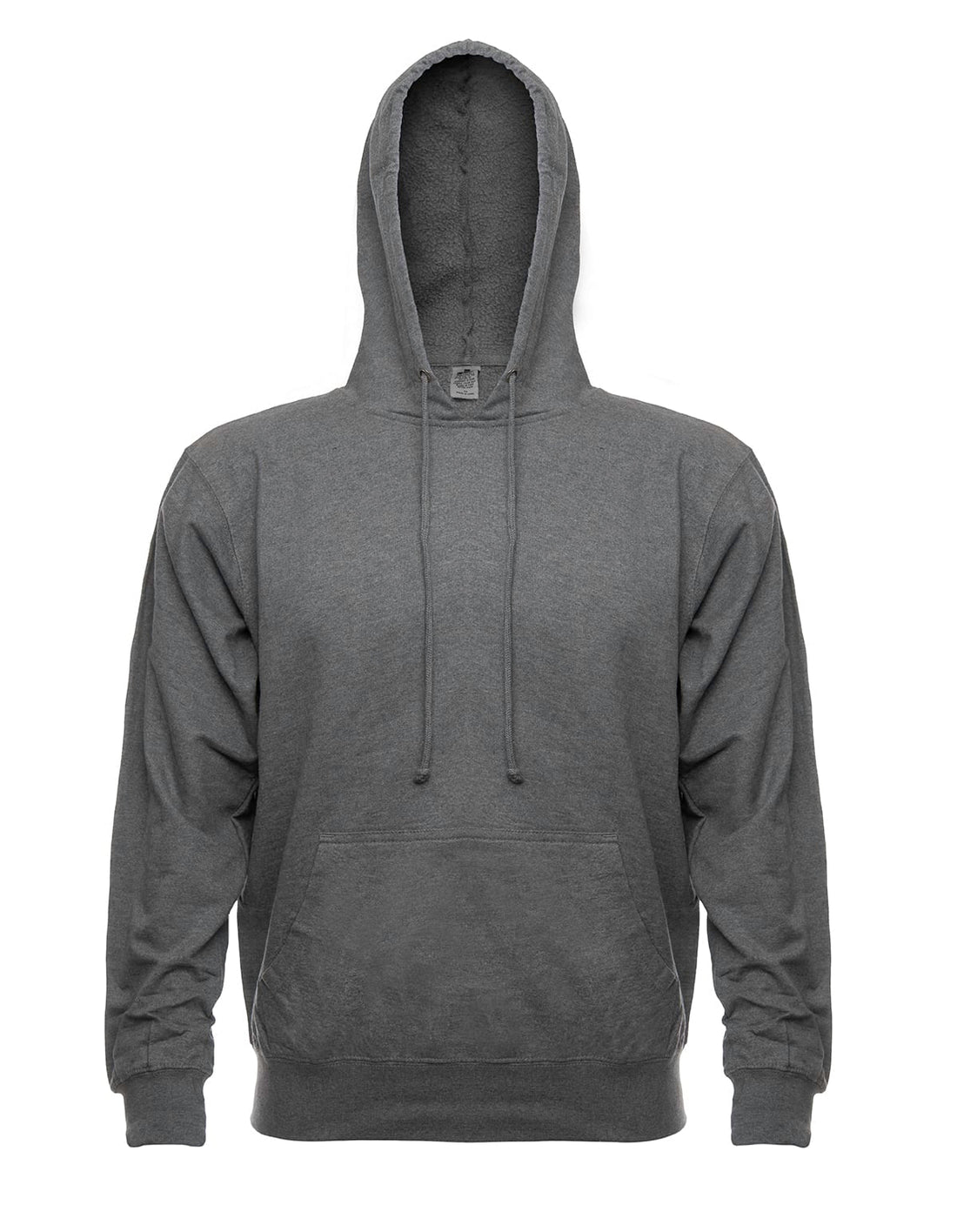 SpectraUSA French Terry fleece hoodie in graphite heather, front view showcasing cozy casual style.