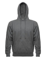 SpectraUSA French Terry fleece hoodie in graphite heather, front view showcasing cozy casual style.