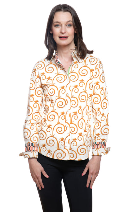 Rome Shirt Gold and White Swirl Pint