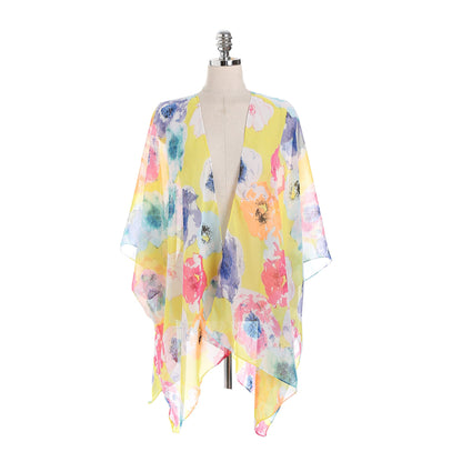 Beach Seaside Floral Overclothes Blouse Small Coat Bikini Jacket Long Women Direct