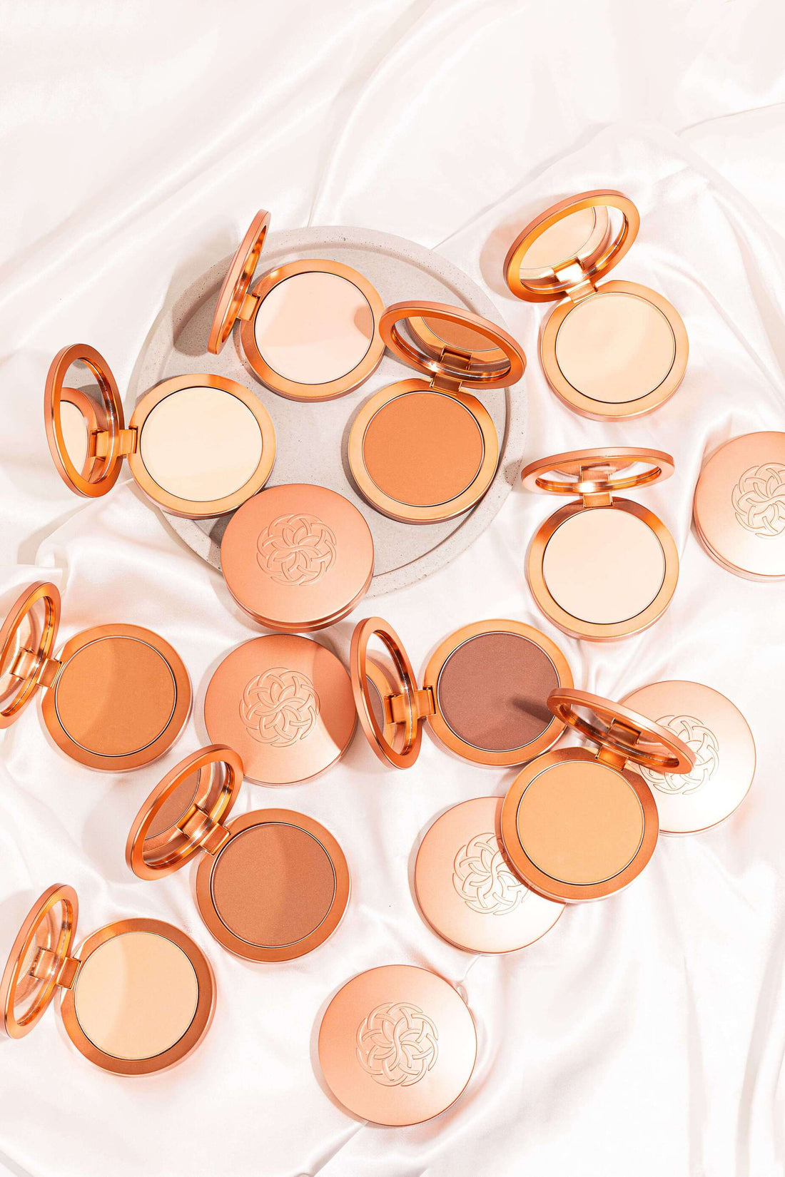 YENSA Super Serum Silk Matte Powder Peptide Foundation in shade 47, showing smooth, matte finish foundation with packaging.