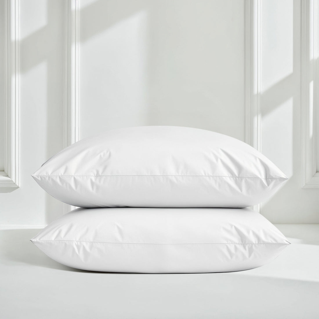 Italic Luxe Australian Sateen Pillowcase Set featuring smooth, silky bed pillowcases in a luxurious sateen finish.