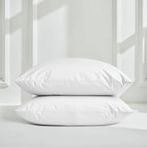 Italic Luxe Australian Sateen Pillowcase Set featuring smooth, silky bed pillowcases in a luxurious sateen finish.