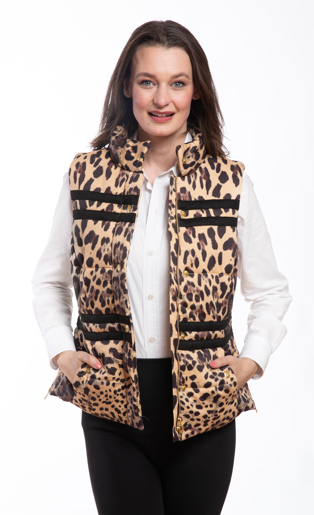 Rosey Vest Cheetah Print