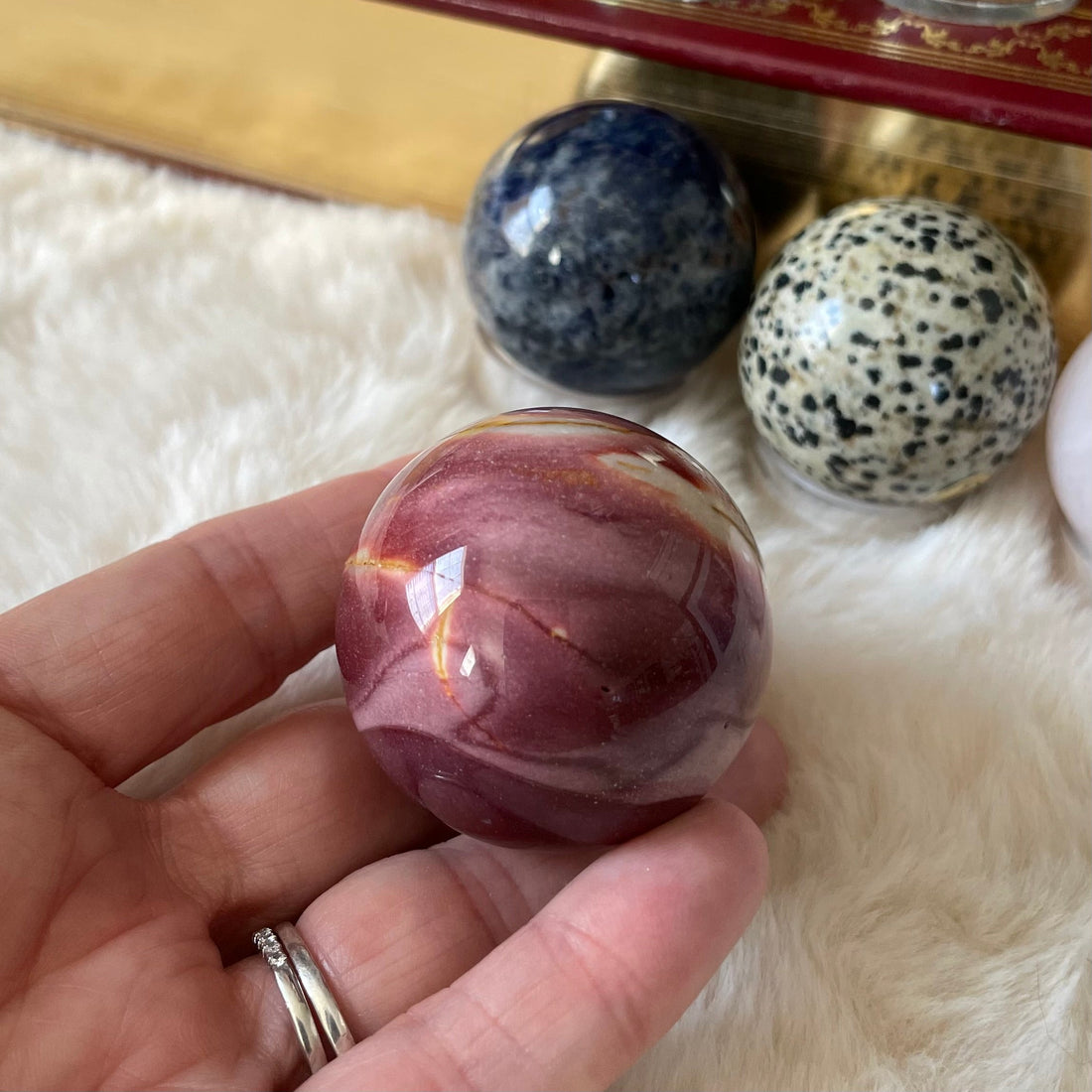 Clear 40mm crystal sphere from Evermore Everlasting, showcasing its smooth, polished glass surface and spherical shape.