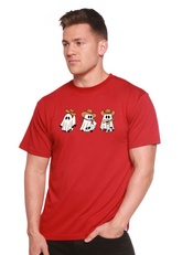 Spun Bamboo cowboy ghosts unisex bamboo viscose organic cotton short sleeve graphic T-shirt with cowboy ghost print.