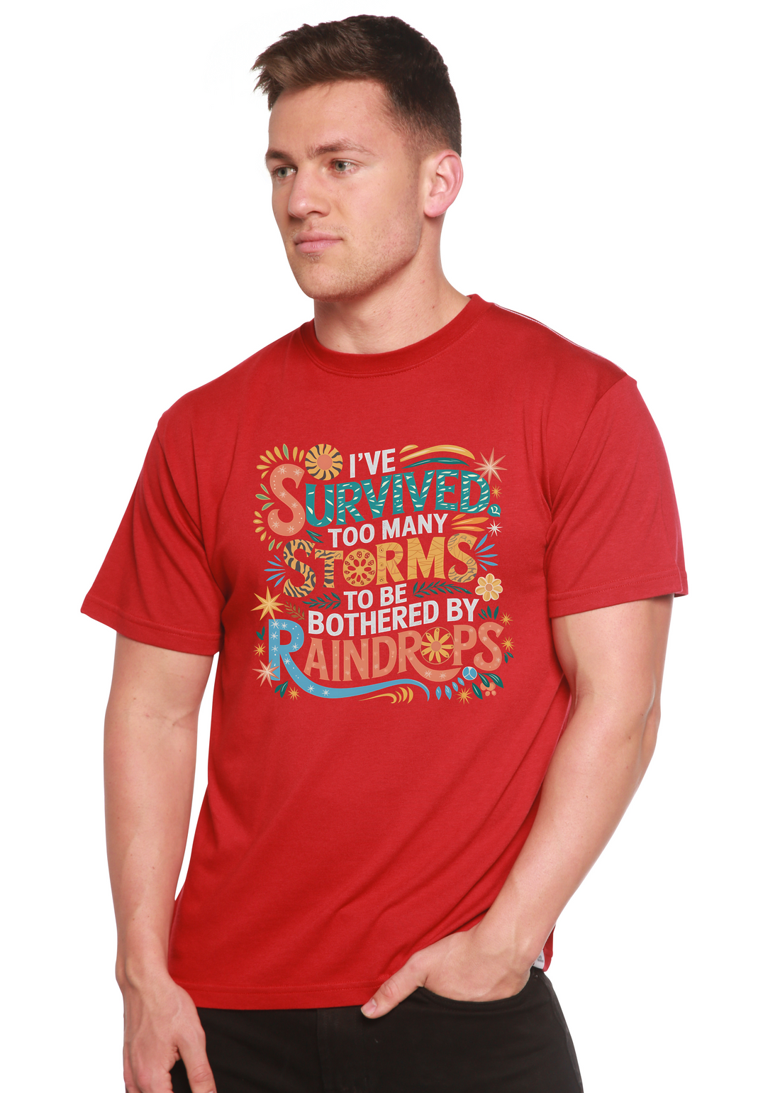 Unisex bamboo cotton graphic T-shirt with "I&