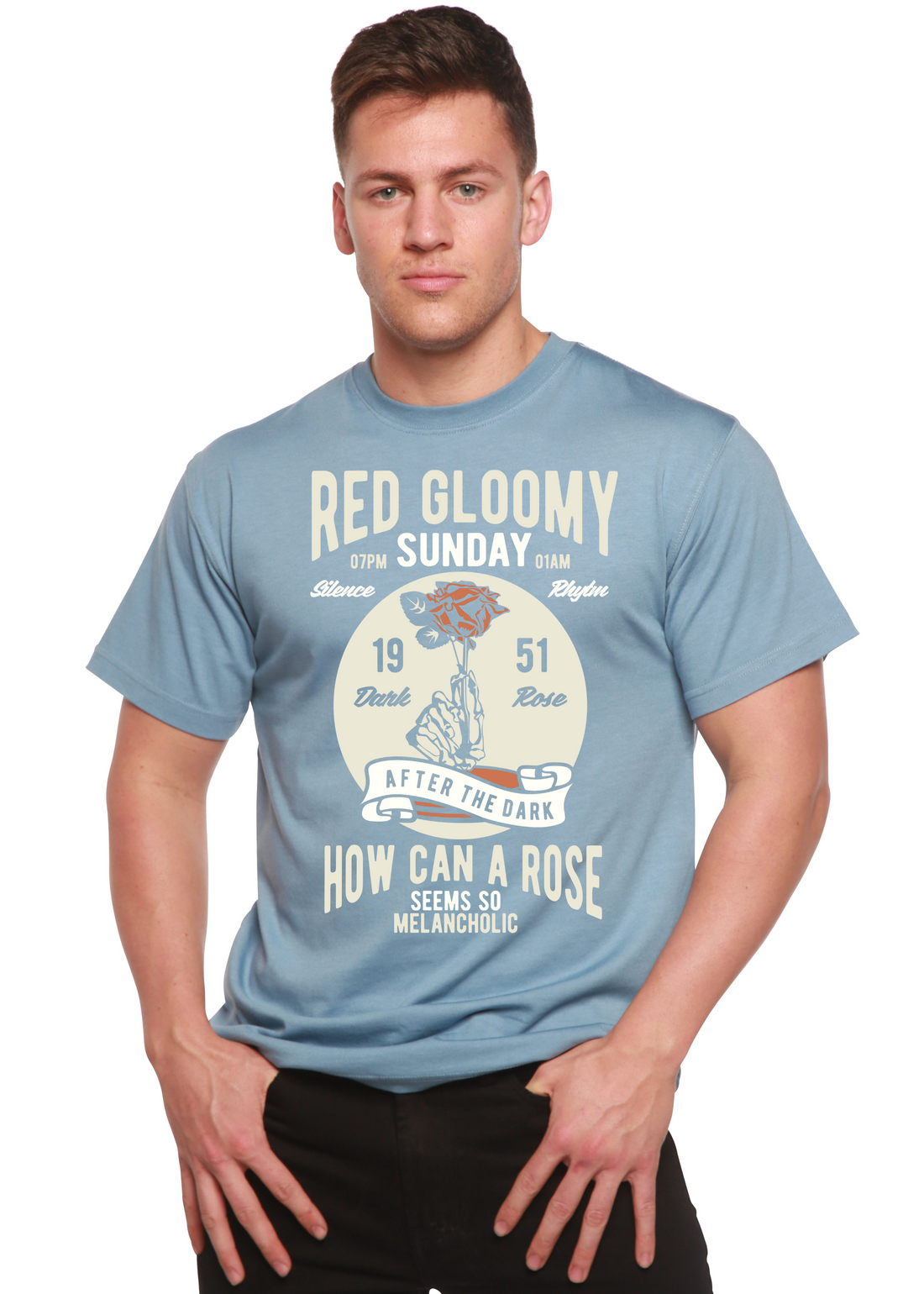 Red Gloomy Spun Bamboo men&