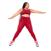 Black high-rise leggings from Fitkitty Culture BodyLove collection, featuring a snug fit and stretchy fabric for yoga and casual wear.