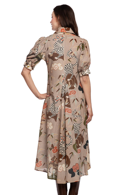 Montauk Dress Safari Print