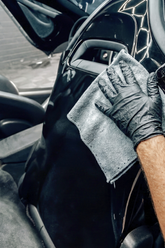 Blackline Carbon Cloth from Blackline Car Care, featuring black woven fabric designed for automotive detailing and surface protection.