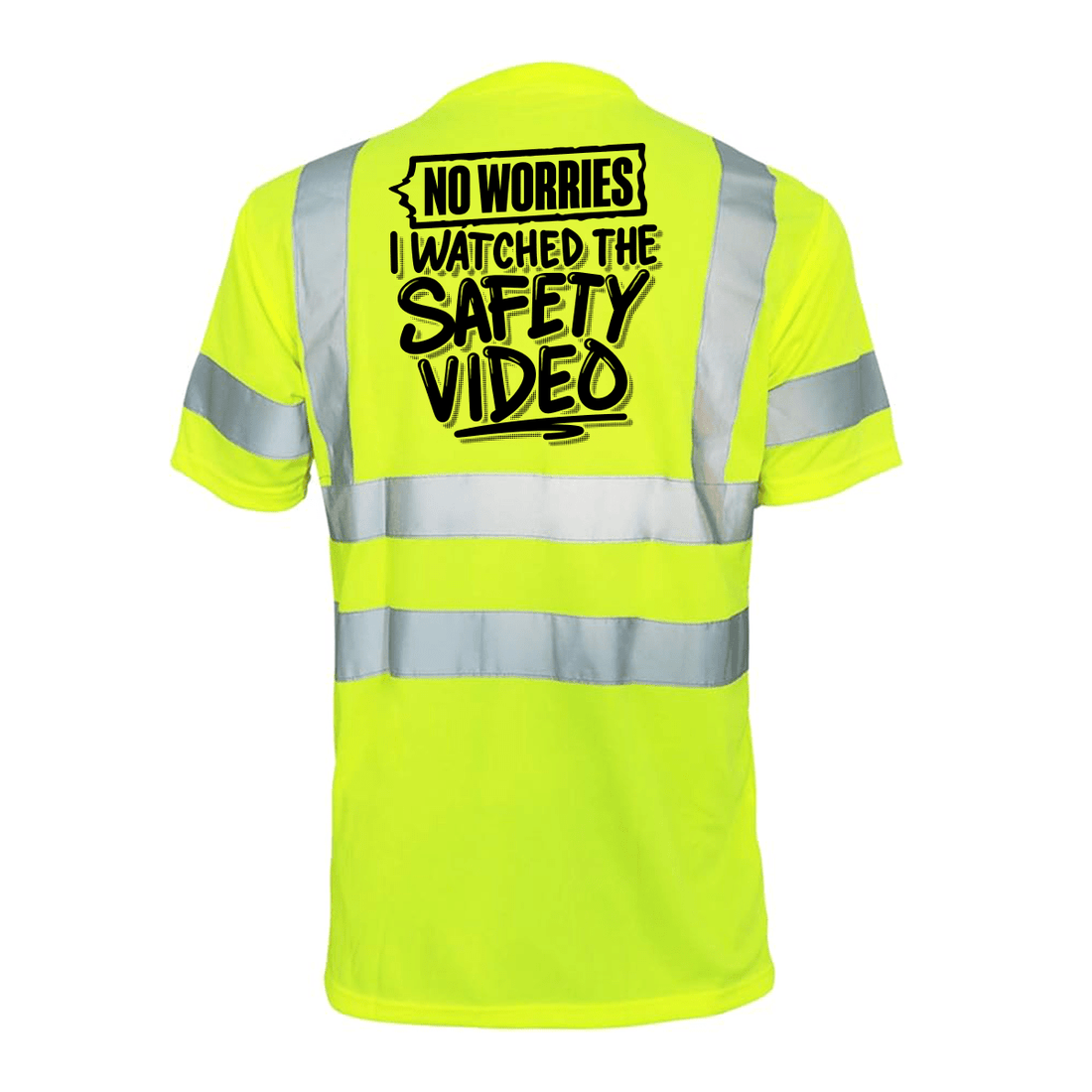 Reflective safety T-shirt by Armed American Supply with high-visibility reflective strips and safety messaging on the front.