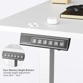 DeerRun® electric standing desk with 39x23 inch surface, height adjustable, featuring a modern black finish and sturdy metal frame
