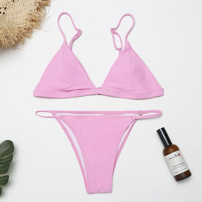 Pink Sexy Bikini Women Seperated Swimwear Bikini