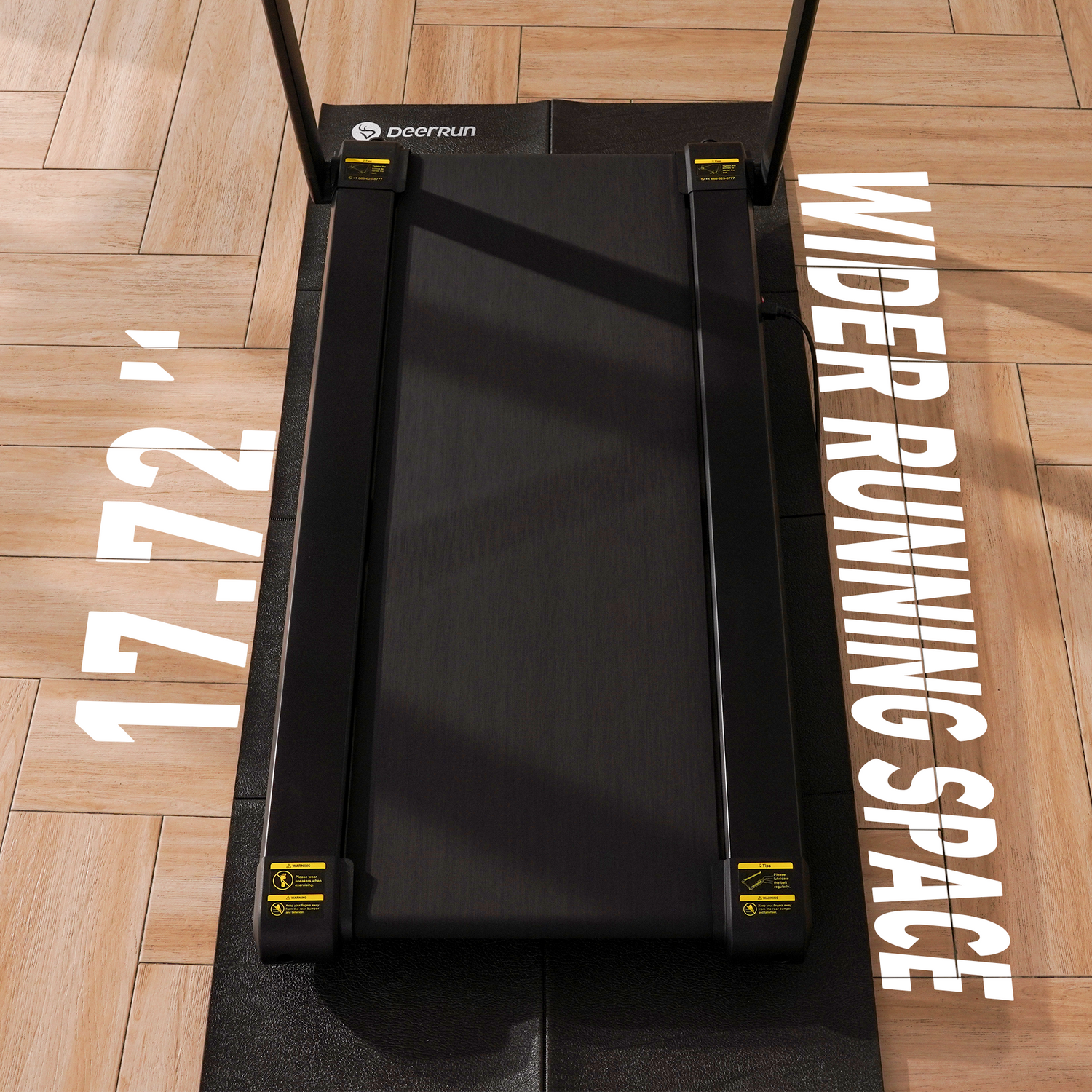 DeerRun X20 Incline Home Treadmill with 15% Auto Incline &amp; Full Running Deck | 400 lbs, 11.3 mph
