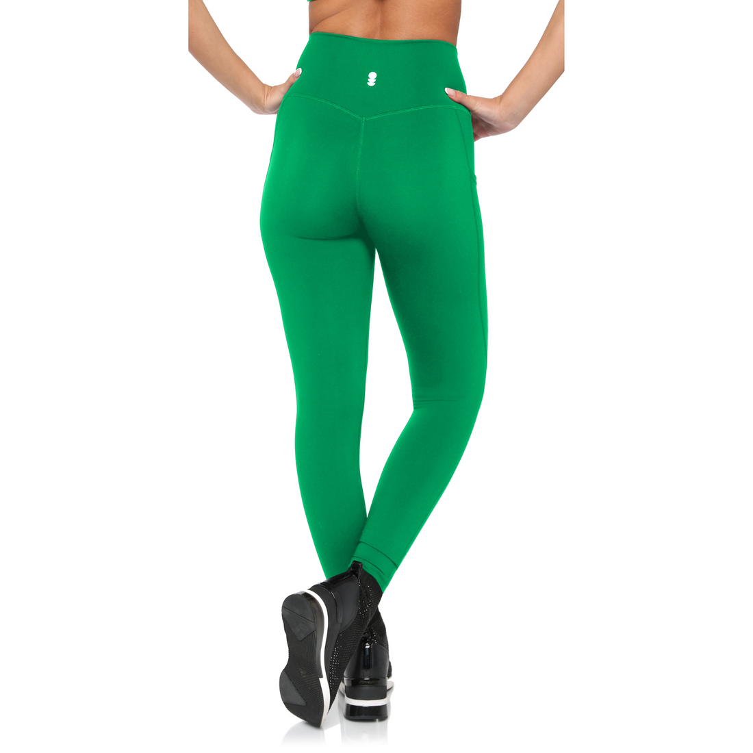 Fitkitty Culture BodyLove high-rise leggings in black, stretchy yoga and athleisure wear for women, shown on a model.