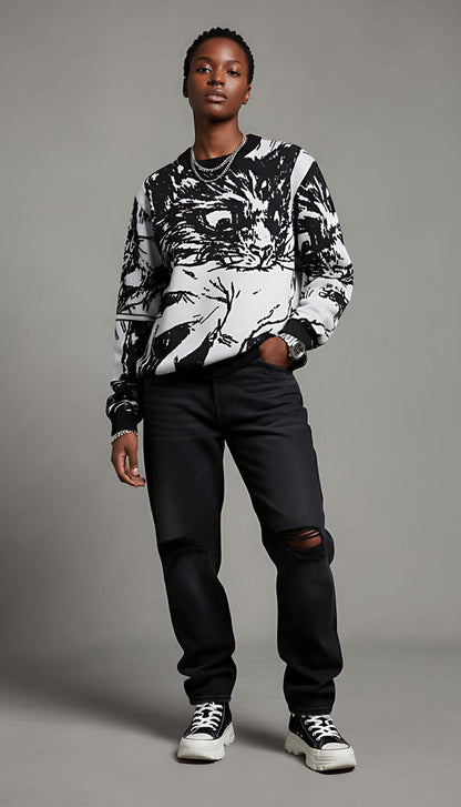 Sudden Attack Knitted Sweatshirt